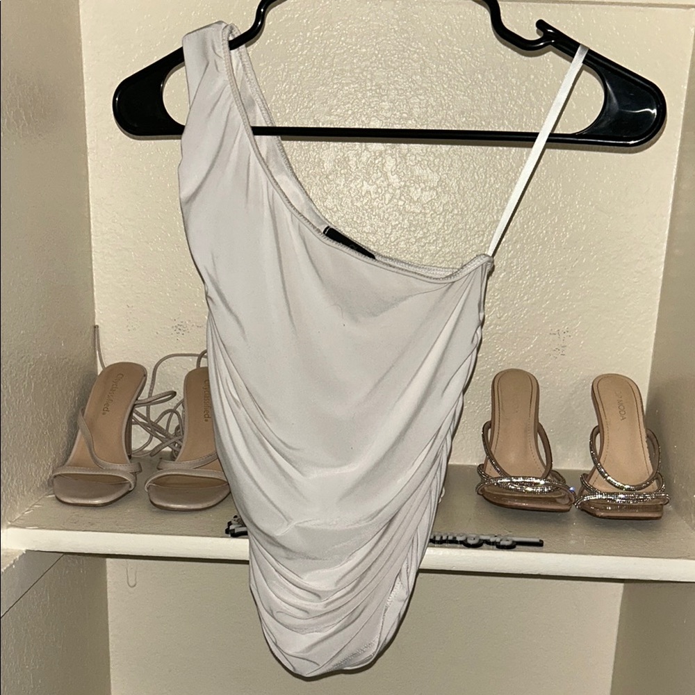 Elegant White One-Shoulder Blouse